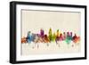 Perth Australia Skyline-Michael Tompsett-Framed Art Print