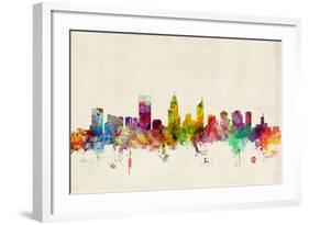 Perth Australia Skyline-Michael Tompsett-Framed Art Print