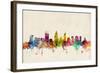 Perth Australia Skyline-Michael Tompsett-Framed Art Print