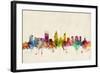 Perth Australia Skyline-Michael Tompsett-Framed Art Print