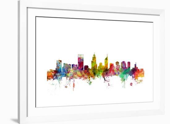 Perth Australia Skyline-Michael Tompsett-Framed Art Print