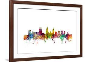 Perth Australia Skyline-Michael Tompsett-Framed Art Print