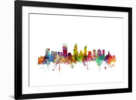 Perth Australia Skyline-Michael Tompsett-Framed Art Print