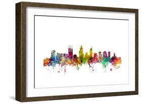 Perth Australia Skyline-Michael Tompsett-Framed Art Print