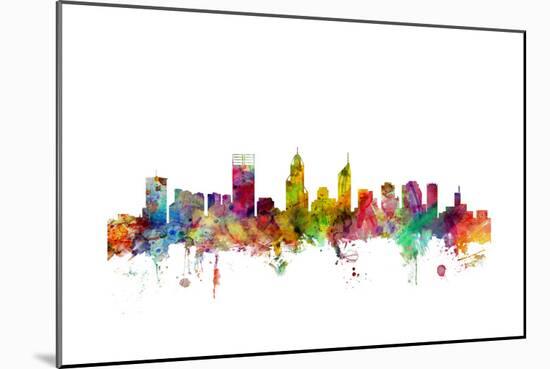 Perth Australia Skyline-Michael Tompsett-Mounted Art Print