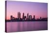 Perth City Skyline at Night-kjekol-Stretched Canvas