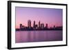 Perth City Skyline at Night-kjekol-Framed Photographic Print