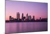 Perth City Skyline at Night-kjekol-Mounted Photographic Print