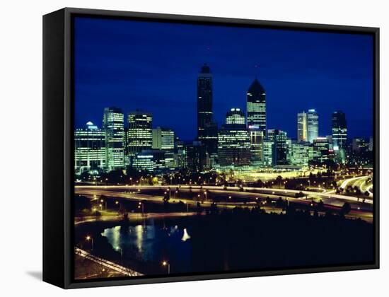 Perth City Skyline, Western Australia, Australia, Pacific-Alain Evrard-Framed Stretched Canvas