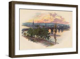 'Perth, from Bridge End', 1907, (c1890)-Charles Wilkinson-Framed Giclee Print