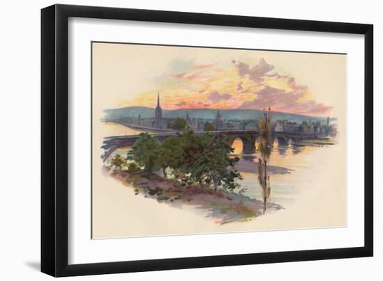 'Perth, from Bridge End', 1907, (c1890)-Charles Wilkinson-Framed Giclee Print