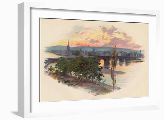 'Perth, from Bridge End', 1907, (c1890)-Charles Wilkinson-Framed Giclee Print