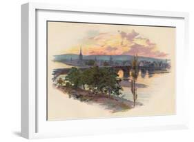 'Perth, from Bridge End', 1907, (c1890)-Charles Wilkinson-Framed Giclee Print