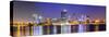 Perth Skyline at Night-demerzel21-Stretched Canvas