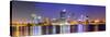 Perth Skyline at Night-demerzel21-Stretched Canvas