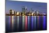 Perth, Western Australia, Viewed at Night Reflected in the Swan River.-Robyn Mackenzie-Mounted Photographic Print