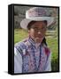 Peru, a Collaya Women at the Main Square of Yanque, a Village in the Colca Canyon-Nigel Pavitt-Framed Stretched Canvas