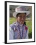 Peru, a Collaya Women at the Main Square of Yanque, a Village in the Colca Canyon-Nigel Pavitt-Framed Photographic Print