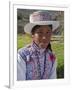 Peru, a Collaya Women at the Main Square of Yanque, a Village in the Colca Canyon-Nigel Pavitt-Framed Photographic Print