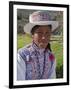 Peru, a Collaya Women at the Main Square of Yanque, a Village in the Colca Canyon-Nigel Pavitt-Framed Photographic Print