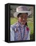 Peru, a Collaya Women at the Main Square of Yanque, a Village in the Colca Canyon-Nigel Pavitt-Framed Stretched Canvas