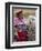 Peru, a Female with an Alpaca at Abra La Raya-Nigel Pavitt-Framed Premium Photographic Print