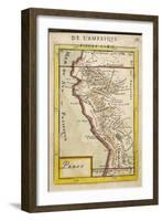 Peru, a Map Showing a Coastal Part of South America on the South Pacific-Alain Manesson Maller-Framed Photographic Print