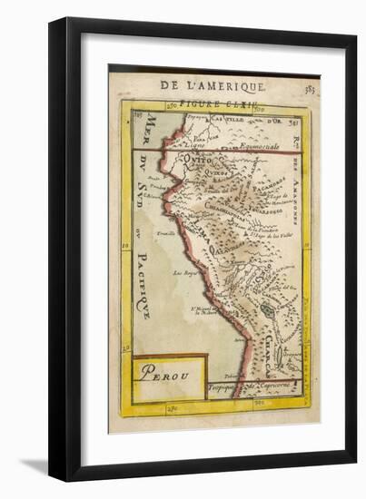 Peru, a Map Showing a Coastal Part of South America on the South Pacific-Alain Manesson Maller-Framed Photographic Print
