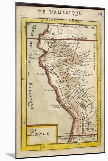 Peru, a Map Showing a Coastal Part of South America on the South Pacific-Alain Manesson Maller-Mounted Photographic Print