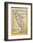 Peru, a Map Showing a Coastal Part of South America on the South Pacific-Alain Manesson Maller-Framed Photographic Print