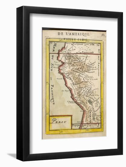 Peru, a Map Showing a Coastal Part of South America on the South Pacific-Alain Manesson Maller-Framed Photographic Print