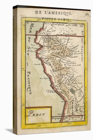 Peru, a Map Showing a Coastal Part of South America on the South Pacific-Alain Manesson Maller-Stretched Canvas