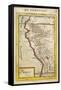 Peru, a Map Showing a Coastal Part of South America on the South Pacific-Alain Manesson Maller-Framed Stretched Canvas