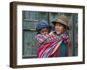 Peru, a Young Peruvian Girl-Nigel Pavitt-Framed Photographic Print