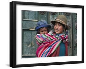 Peru, a Young Peruvian Girl-Nigel Pavitt-Framed Photographic Print