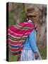 Peru; an Indian Woman Wearing Carries Her Farm Produce to Market in a Brightly Coloured Blanket-Nigel Pavitt-Stretched Canvas