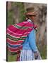 Peru; an Indian Woman Wearing Carries Her Farm Produce to Market in a Brightly Coloured Blanket-Nigel Pavitt-Stretched Canvas