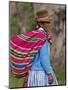 Peru; an Indian Woman Wearing Carries Her Farm Produce to Market in a Brightly Coloured Blanket-Nigel Pavitt-Mounted Premium Photographic Print