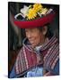 Peru, an Old Woman in Traditional Indian Costume-Nigel Pavitt-Stretched Canvas