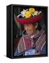 Peru, an Old Woman in Traditional Indian Costume-Nigel Pavitt-Framed Stretched Canvas