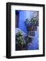 Peru, Arequipa. Geraniums on Steps at Santa Catalina Monastery.-Kymri Wilt-Framed Photographic Print