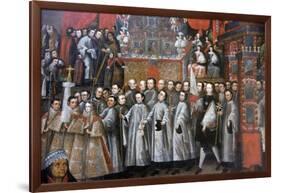 Peru, Cusco City, the Archbishop Palace, Paintings of Cuzco School-null-Framed Giclee Print