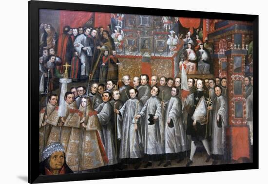 Peru, Cusco City, the Archbishop Palace, Paintings of Cuzco School-null-Framed Giclee Print