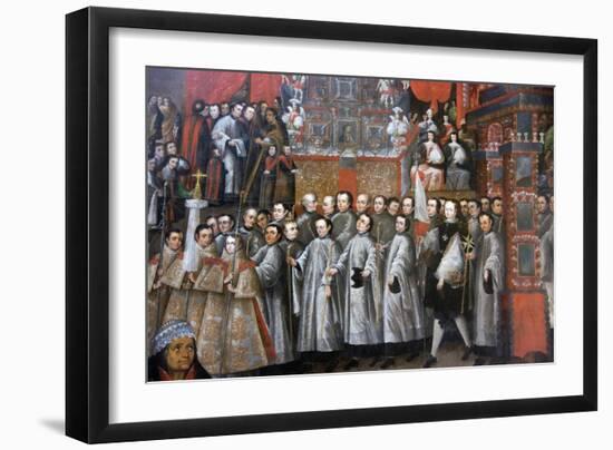 Peru, Cusco City, the Archbishop Palace, Paintings of Cuzco School-null-Framed Giclee Print