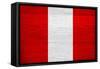 Peru Flag Design with Wood Patterning - Flags of the World Series-Philippe Hugonnard-Framed Stretched Canvas