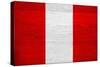 Peru Flag Design with Wood Patterning - Flags of the World Series-Philippe Hugonnard-Stretched Canvas