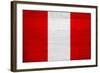 Peru Flag Design with Wood Patterning - Flags of the World Series-Philippe Hugonnard-Framed Art Print