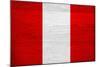 Peru Flag Design with Wood Patterning - Flags of the World Series-Philippe Hugonnard-Mounted Art Print