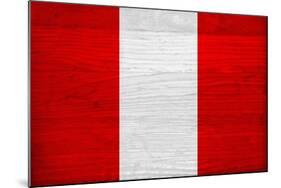 Peru Flag Design with Wood Patterning - Flags of the World Series-Philippe Hugonnard-Mounted Art Print