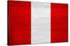 Peru Flag Design with Wood Patterning - Flags of the World Series-Philippe Hugonnard-Stretched Canvas
